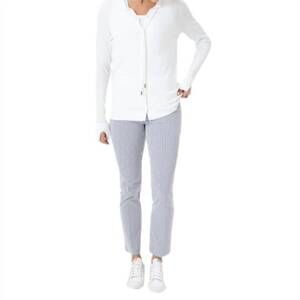 NEW RENUAR pull on ankle pant in chambray
